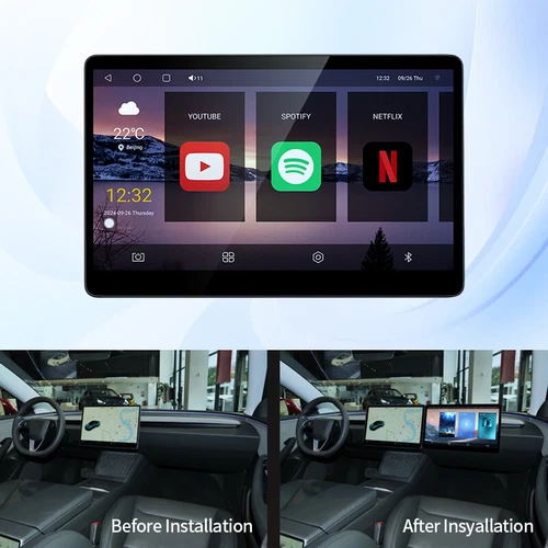 w/ GPS Navi & Wireless CarPlay For Tesla Model3 19-22 /Y 21-24 Android Car Radio - Imagen 6 de 6