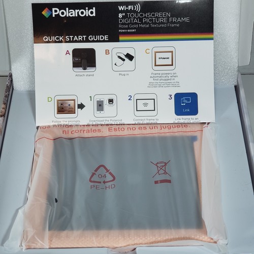 Polaroid PDWV 800RT Digital Photo Frame Rose Gold w/WiFi 4GB Memory New Open Box - Picture 10 of 17