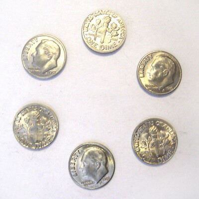 6 Mini US Dimes Shrinking Dime Money Joke Coin Magic Trick