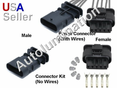 Connector Replaces Mercedes Benz VW BMW Mini Cooper 5 Pin HIRSCHMANN