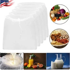 20Pcs Wine Strainer Cheese cloth Coffee Filter Nylon Fine Mesh Nut Milk Bag USA