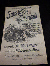"Partition Sous le soleil Marocain Dommel Valfy Desmoulins Music Sheet"