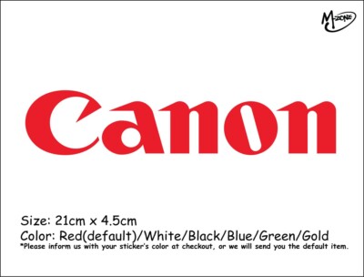 Canon LOGO Wall Stickers 21cm Reflective Decal Business Signs Best Gift ...