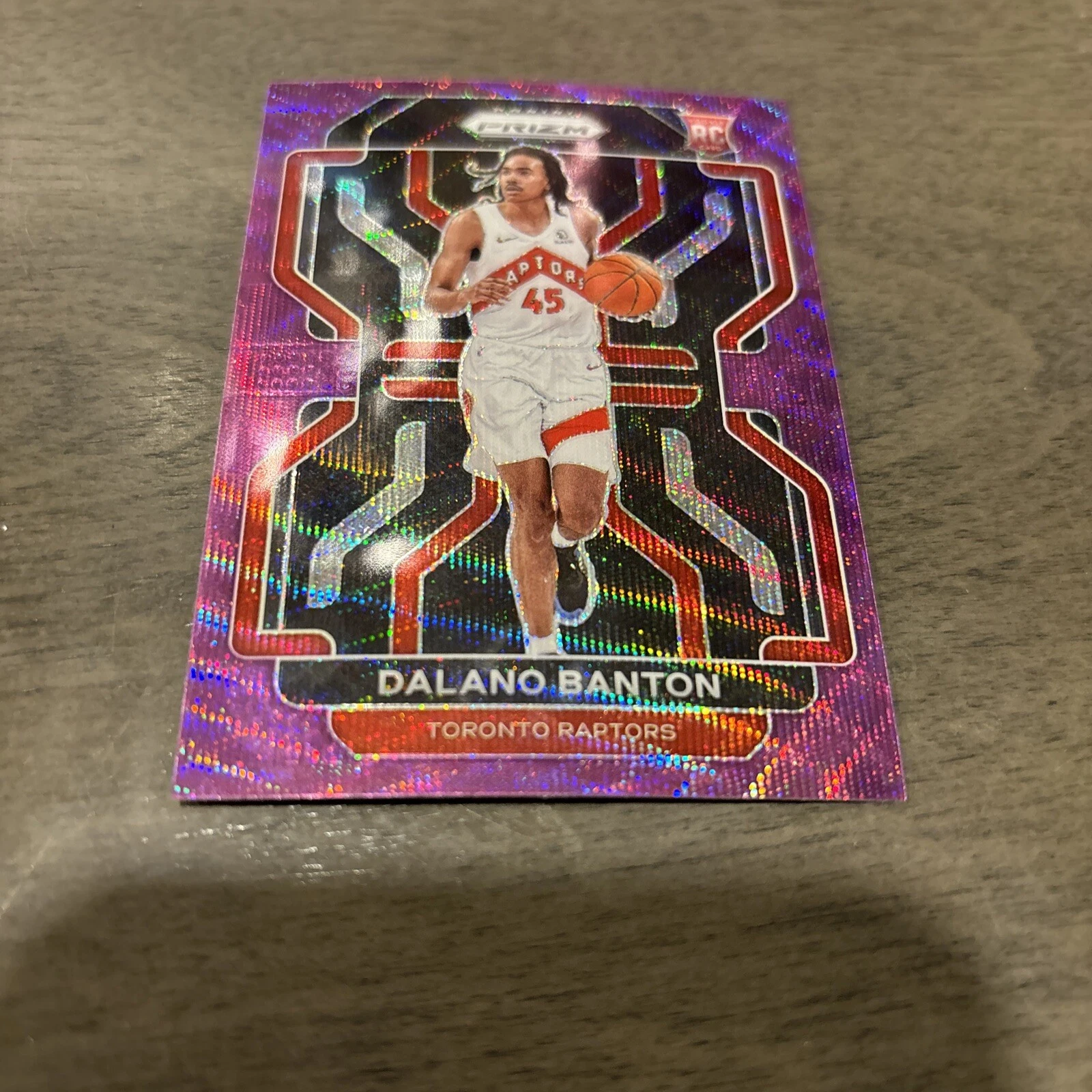 2021-22 Panini Prizm Dalano Banton Purple Wave Prizm Refractor RC #328