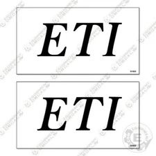 Fits ETI Logo Decals Bucket Truck (11" x 6") - 7 YEAR OUTDOOR 3M Vinyl!