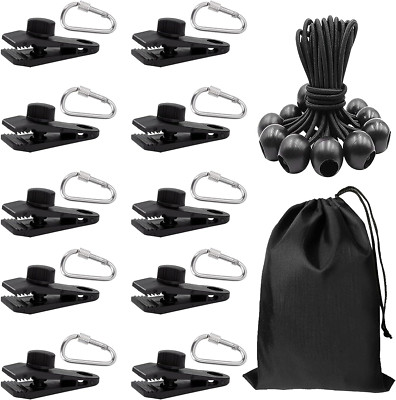 Zelte Clips Planenclips Gummispanner Ball Bungee Schnur Karabiner Für Planen Mar
