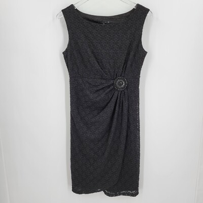 Tiana B Black Dress Sleeveless Ruched Stretch Lace Overlay Size 8 | eBay Tiana B Black Dress Sleeveless Ruched Stretch Lace Overlay Size 8 | eBay