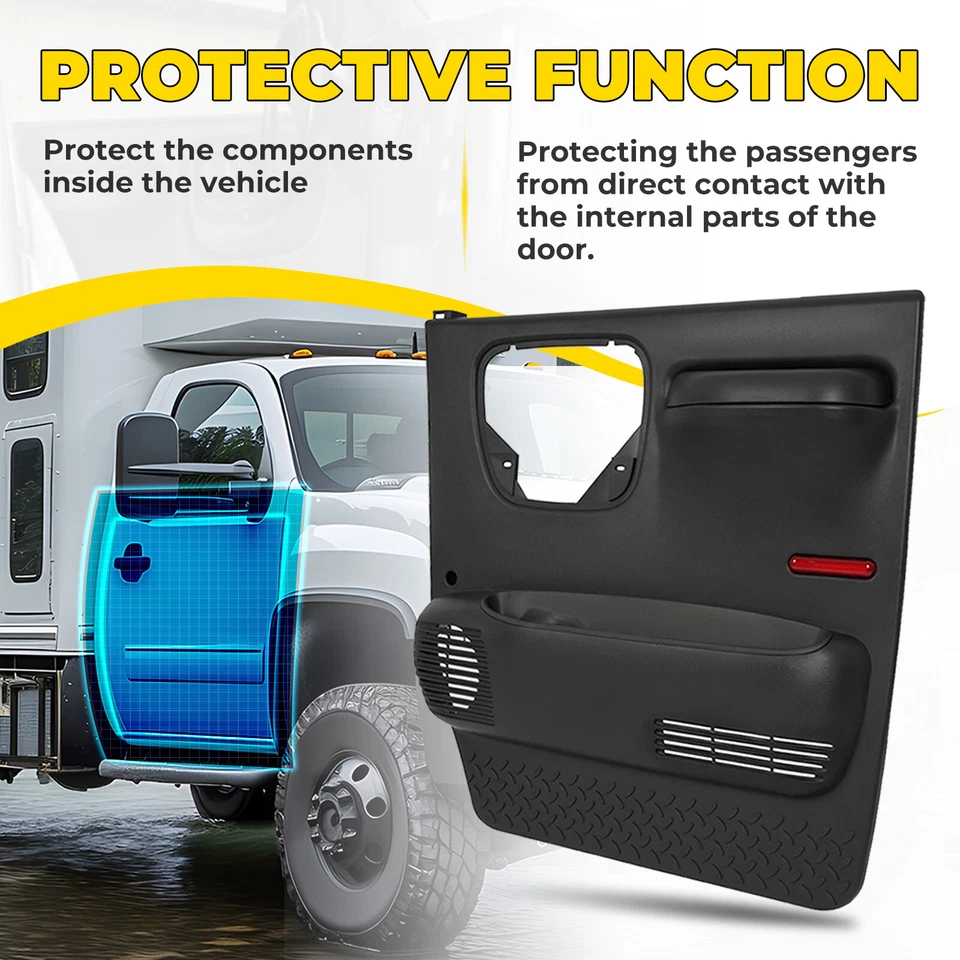 Fits Chevrolet Kodiak /GMC Topkick 03-09 Passenger Door Gray Interior Trim Panel Foto 3 de 4