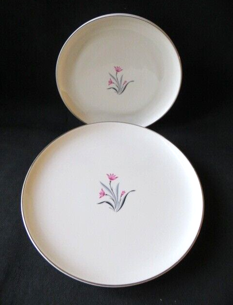 Syracuse China Alpine Pattern Dinner Plates Salad Plates (4PC) New VTG