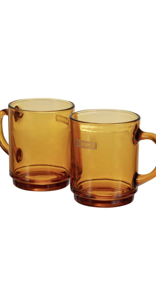 Supreme Duralex Glass Mugs Set of 6 Amber | eBay