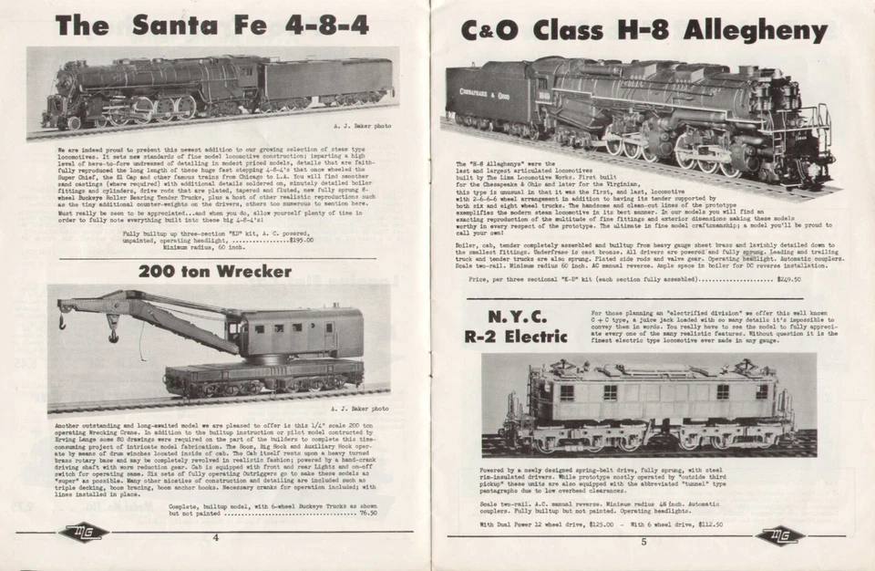 catalogo MAX GRAY 1956 0 Gauge - Perfection Scale Models - All Metal Line E   aa - Immagine 2 di 3