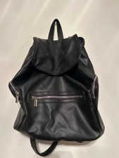 Women s Black Faux Leather Backpack NEW With Tags