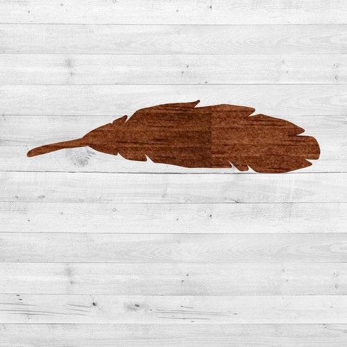 Feather Cut out, Wood plaque sign,wood Crafts,Craft supply,  - Picture 4 of 5