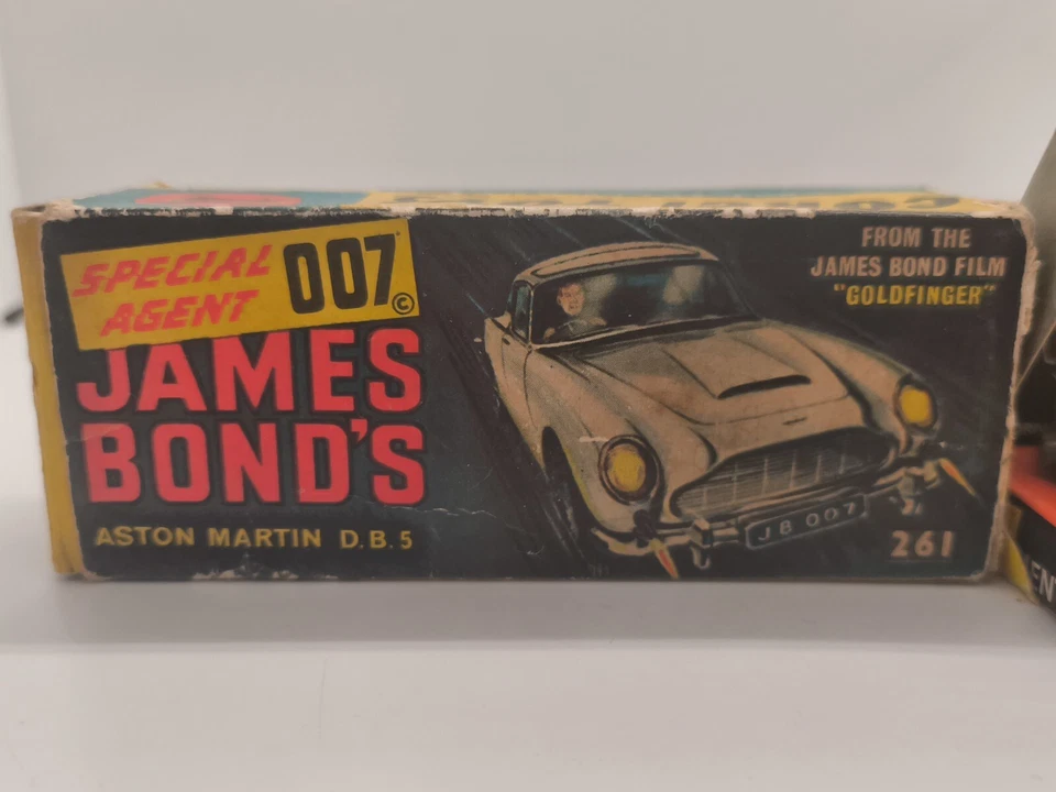 JAMES BOND 007 ASTON MARTIN DB5 GOLD CORGI TOYS 261 GT BRITAIN VON 1965 OVP BOX - Bild 2 von 4