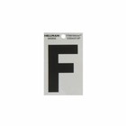 Hillman #840808 3" Letter F Reflective Square-Cut Mylar, Black on Silver