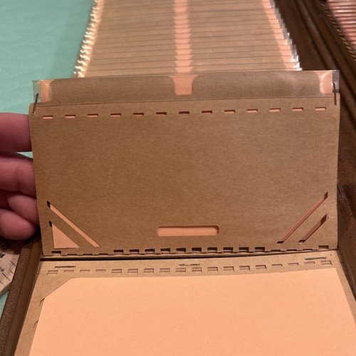 Vintage Victor Flat File Book 3” x 5” Index Card File Album 18.5” X 6.5” GUC - Picture 24 of 24