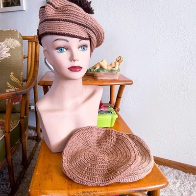 Vintage 60’s Popcorn Knit Beret Pom Pom THE JAY CO RN 37460 Japan Rare Red Popcorn Beret - Etsy main image 4