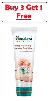 Himalaya Herbals Deep Cleansing Apricot Face Wash Buy 3 Get 1 Free 100ml