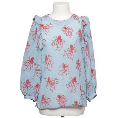 Essentiel Antwerp, Bluse, Größe: 36, Blau/Rot, Seide, Print, Damen #akM