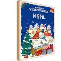 Holzschild 18X12 Cm WeihnachtsgrüßE Kehl Weihnachten Fest Deko Geschenk Holz Sch