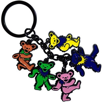 Grateful Dead Dancing Bears Charms Schlüsselring Keychain Size One Size