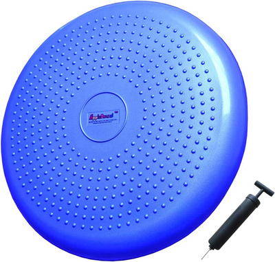 #ad #ad Inflated Wobble Cushion with Hand Pump Air Stability Board Extra Thick Core $37.22