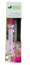 Thermometer mit Solarbeleuchtung 58,5 cm Garten Kabellos Automatisch