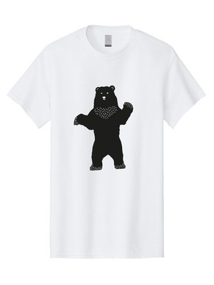 Bear Mens Graphic Tee, 100% Cotton, Casual Summer Wear