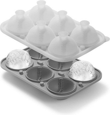 3D Baseball Ice Cube Tray, Lar Baseball Silicone Fun Shapes