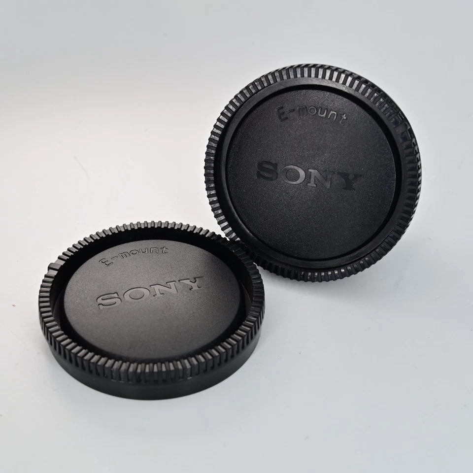 Tapa de cuerpo Sony con montura E + tapa de lente trasera para cámaras sin espejo Alpha NEX - Original Foto 2 de 3