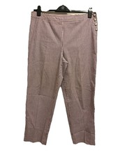 Vintage  Willi Smith Women's Pink  Gray Striped Cotton Chino Pants w/ buttons