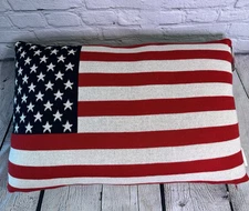 Storehouse Americana Patriotic Stars & Stripes Flag Decorative Throw Pillow