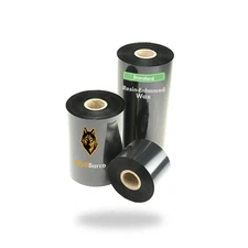 24 Rolls Wolfbarco4.33" x 1476' (110mm x 450m) BlackStandardWaxThermal K2 3555V