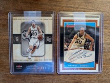 (2) MANU GINOBILI 02-03 Rookie Cards Bowman Signature AU RC & Fleer Genuine