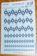 Microscale Decal 1:72 Scale AC72-0022 Current USAF Insignia - 7 Sizes -15, 20,