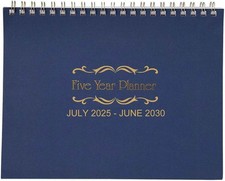 Ritadeshop 5 Year Calendar Planner Blue, 11  8.5" July 2025June 2030