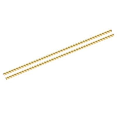2pcs Brass Rods 5mm x 200mm Brass Solid Round for DIY Craft