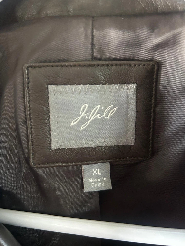 Chaqueta estilo blazer de cuero marrón J.jill talla XL excelente estado Foto 3 de 3