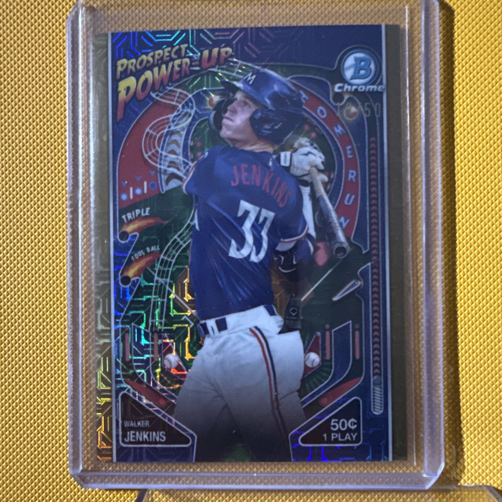 2024 Bowman Chrome Prospect Power-Up Walker Jenkins PP-1 Mojo Gold /50