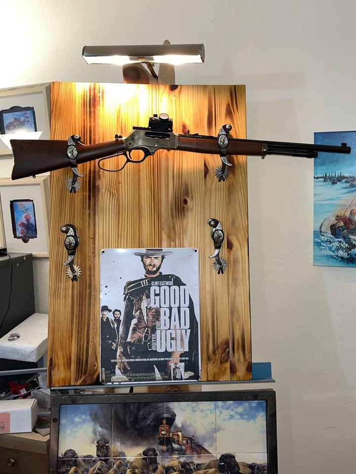 High Plains Gun Rack on Wood - Image 4 of 4