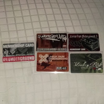 Linkin Park Underground Official Fan Club Membership Cards 1.0-5.0