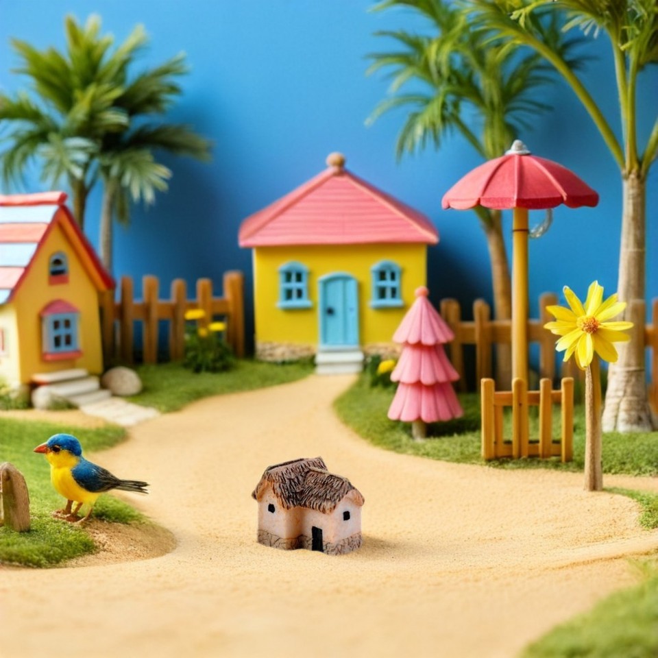 20 PCS Miniature Landscape Decor Cottage House Garden Decorations | eBay