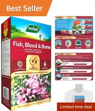 1.5 kg Fish, Blood & Bone Plant Food - Resealable Granules for Vibrant Plants 4.66 per kilo