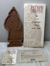 Vintage 1993 Longaberger St. Nick Cookie Chocolate Mold Original Box Holiday