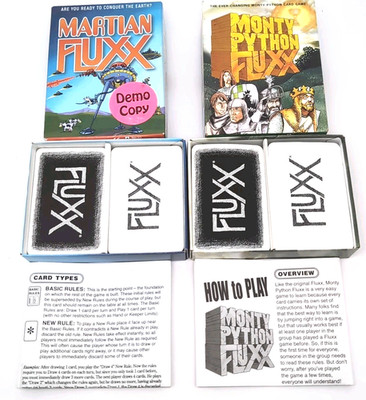 LOT OF 2: Looney Labs FLUXX Games MARTIAN FLUXX & MONTY PYTHON FLUXX