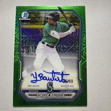 2025 Bowman Chrome Yoger Bautista Auto #BMA-YB Green Mojo Refractor /99
