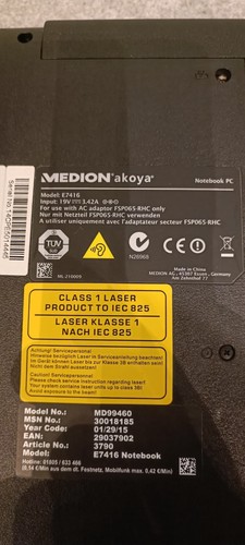 Portátil portátil Medion Akoya E7416 - Core i5 - 1 TB HDD - Windows 10 - 17 pulgadas - Imagen 8 de 11