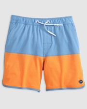 johnnie-O Full Elastic Jr. Surf Shorts - Scalloped Hem Tully Maliblu Size 10