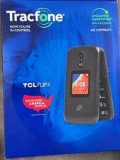 TracFone TCL Flip 2 16GB Memory Black Flip Phone Open Box