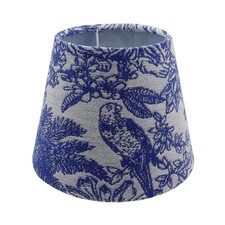 Drum Lamp Shade Decor Lampshade Blue Embroidered Lamp Shade for E27/E14